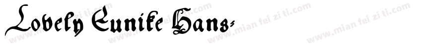 Lovely Eunike Hans字体转换